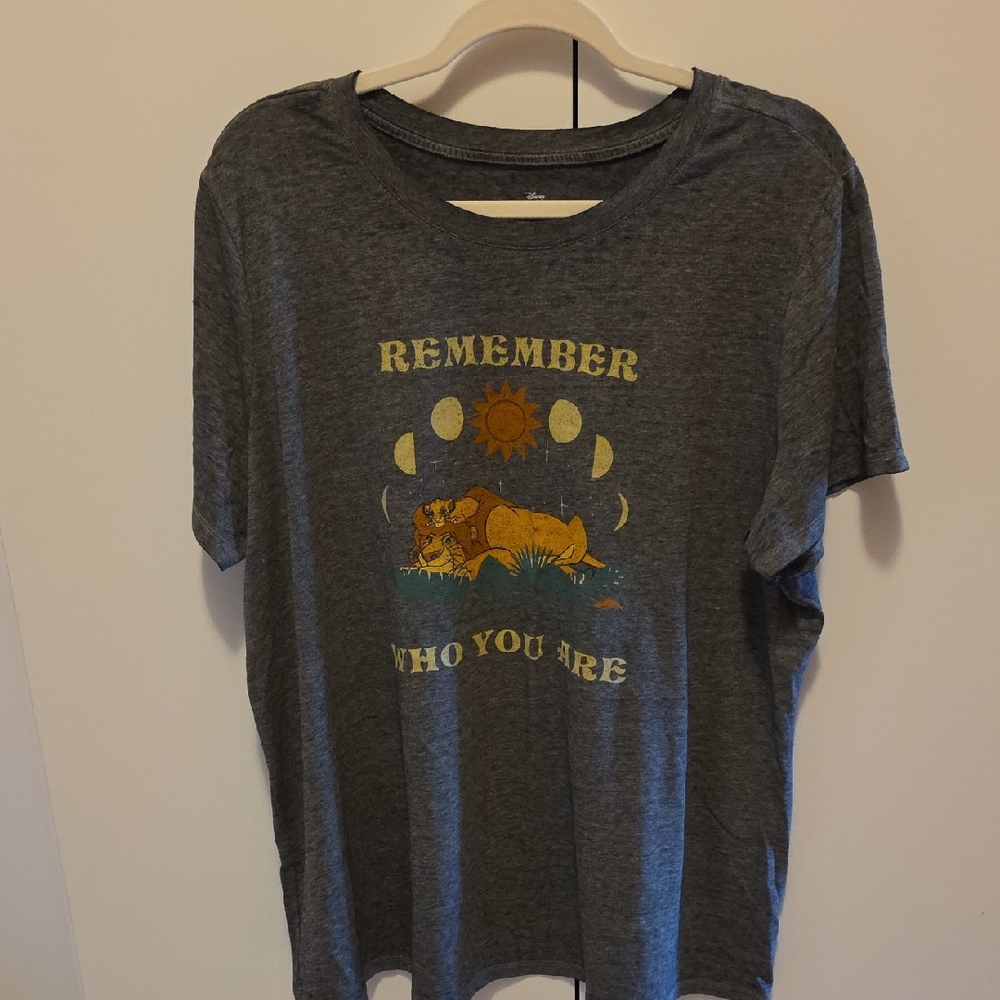 Disney Gray Tee with Lion and Sun Design